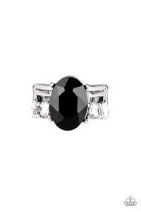 Shine Bright Like A Diamond - Black Ring - Paparazzi Accessories - All That Sparkles XOXO