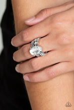 Load image into Gallery viewer, Shine Bright Like A Diamond - White Ring - Paparazzi Accessories - All That Sparkles XOXO