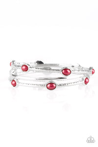 Bangle Belle - Red Bangle Bracelet - Paparazzi Accessories - All That Sparkles XOXO