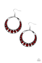 Load image into Gallery viewer, Ka-POW Dazzle - Red Earrings - Paparazzi Accessories - All That Sparkles XOXO