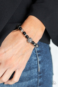 Twinkling Timelessness - Black Bracelet - Paparazzi Accessories - All That Sparkles XOXO