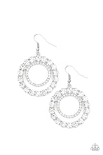 Load image into Gallery viewer, Spotlight Shout Out - White - Earrings - Paparazzi Accessories - All That Sparkles XOXO