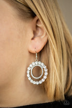 Load image into Gallery viewer, Spotlight Shout Out - White - Earrings - Paparazzi Accessories - All That Sparkles XOXO
