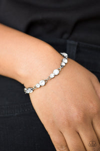 Twinkle Twinkle Little STARLET - Black Bracelet with White Rhinestones - Paparazzi Accessories - All That Sparkles XOXO