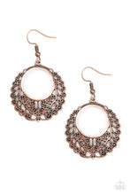 Load image into Gallery viewer, Grapevine Glamorous - Copper Filigree Earrings - Paparazzi Accessories