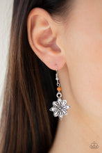 Load image into Gallery viewer, Cactus Blossom - Orange Stone and Silver Flower Earrings - Paparazzi Accessories - All That Sparkles Xoxo 