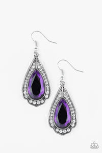 Superstar Stardom - Purple Teardrop Earrings - Paparazzi Accessories