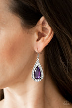 Load image into Gallery viewer, Superstar Stardom - Purple Teardrop Earrings - Paparazzi Accessories