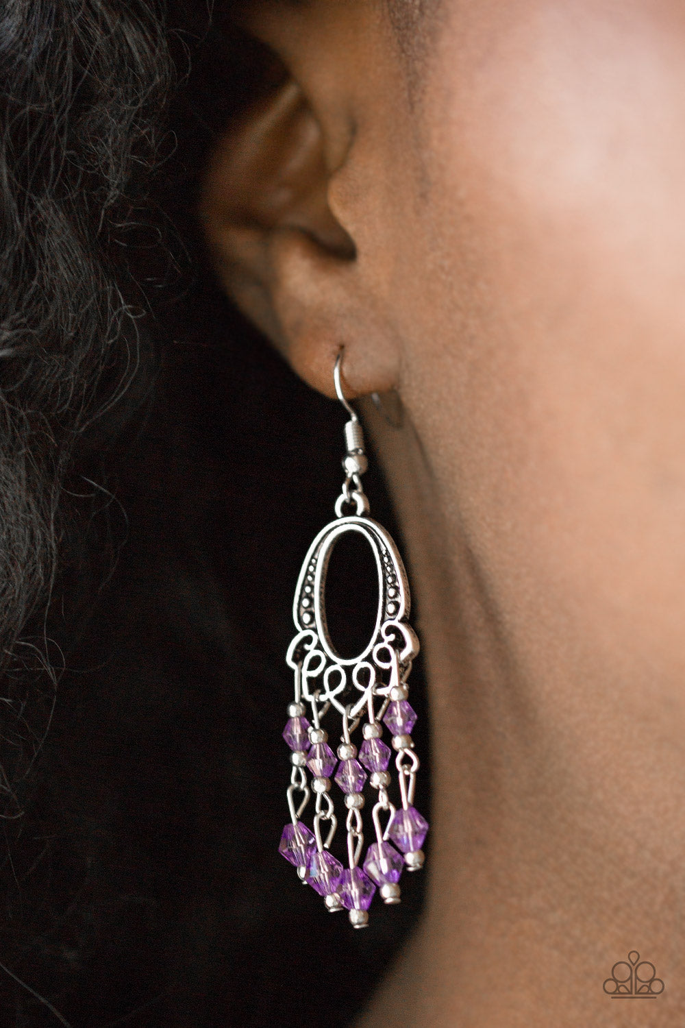 Not The Only Fish In The Sea - Purple Bead Earrings - Paparazzi Accessories