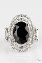 Load image into Gallery viewer, Making History - Black Ring - Paparazzi Accessories - All That Sparkles XOXO