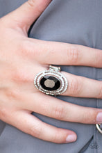 Load image into Gallery viewer, Making History - Black Ring - Paparazzi Accessories - All That Sparkles XOXO