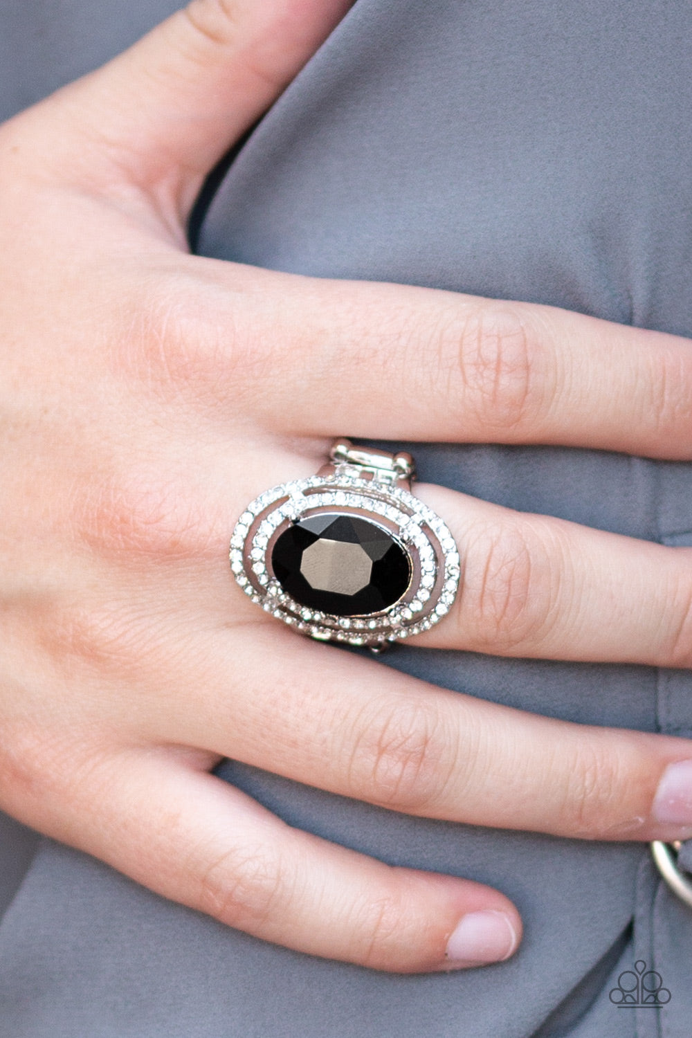 Making History - Black Ring - Paparazzi Accessories - All That Sparkles XOXO