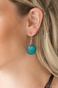 Wonderfully Walla Walla - Blue Wood Bead Necklace - Paparazzi Accessories