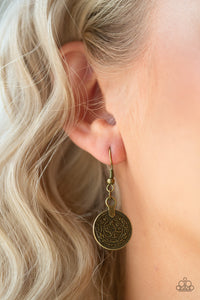 Walk The Plank - Brass Filigree Necklace - Paparazzi Accessories