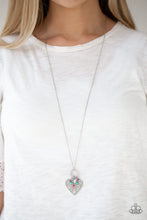 Load image into Gallery viewer, Romeo Romance - Multi Colored Pearl Bead and Filigree Heart Necklace - Paparazzi Accessories