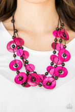 Load image into Gallery viewer, Catalina Coastin - Pink Wooden Bead Necklace - Paparazzi Accessories