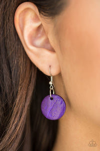 Catalina Coastin - Purple and Brown Wooden Bead Necklace - Paparazzi Accessories