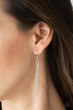 Load image into Gallery viewer, Pandoras Box - White Crystal and 3D Silver Box Necklace - Paparazzi Accessories