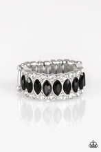 Load image into Gallery viewer, Radical Riches - Black and White Rhinestone Ring - Paparazzi Accessories - All That Sparkles XOXO