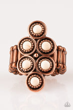 Load image into Gallery viewer, River Rock Rhythm - Copper and White Stone Ring - Paparazzi Accessories