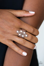 Load image into Gallery viewer, River Rock Rhythm - Copper and White Stone Ring - Paparazzi Accessories