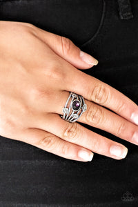 Cosmic Combo - Purple and Silver Rhinestone Ring - Paparazzi Accessories - All That Sparkles XOXO