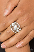 Load image into Gallery viewer, Treasure Chest Charm - White Rhinestone Ring - Paparazzi Accessories