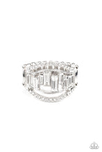 Load image into Gallery viewer, Treasure Chest Charm - White Rhinestone Ring - Paparazzi Accessories