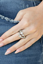 Load image into Gallery viewer, Interstellar Fashion - White Rhinestone Ring - Paparazzi Accessories