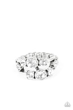 Load image into Gallery viewer, Interstellar Fashion - White Rhinestone Ring - Paparazzi Accessories