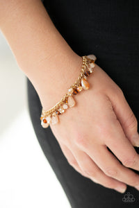 Catwalk Crawl - Gold and Brown Beaded Bracelet - Paparazzi Accessories - All That Sparkles XOXO