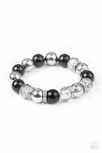 Load image into Gallery viewer, Camera Chic - Black, Silver, and Smoky Crystal Bead Stretchy Bracelet - Paparazzi Accessories - All That Sparkles Xoxo 