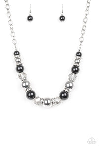The Camera Never Lies - Black, Silver, and Smoky Crystal Like Bead Necklace - Paparazzi Accessories - All That Sparkles Xoxo 