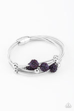 Load image into Gallery viewer, Marvelously Magnetic - Purple Bead and Rhinestone Magnetic Bracelet - Paparazzi Accessories - All That Sparkles XOXO