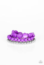 Load image into Gallery viewer, Color Venture - Purple Stretchy Bracelet - Paparazzi Accessories - All That Sparkles XOXO