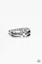Load image into Gallery viewer, City Center - Silver Hematite Rhinestone Ring - Paparazzi Accessories