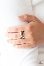 Load image into Gallery viewer, City Center - Silver Hematite Rhinestone Ring - Paparazzi Accessories