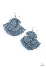 Load image into Gallery viewer, All About MACRAME - Blue Macramé Earrings - Paparazzi Accessories 