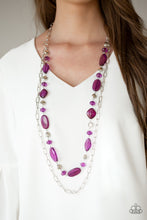 Load image into Gallery viewer, Colorful Couture - Purple Crystal Bead Necklace - Paparazzi Accessories