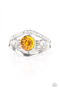 Rich With Richness - Yellow Ring - Paparazzi Accessories - All That Sparkles XOXO