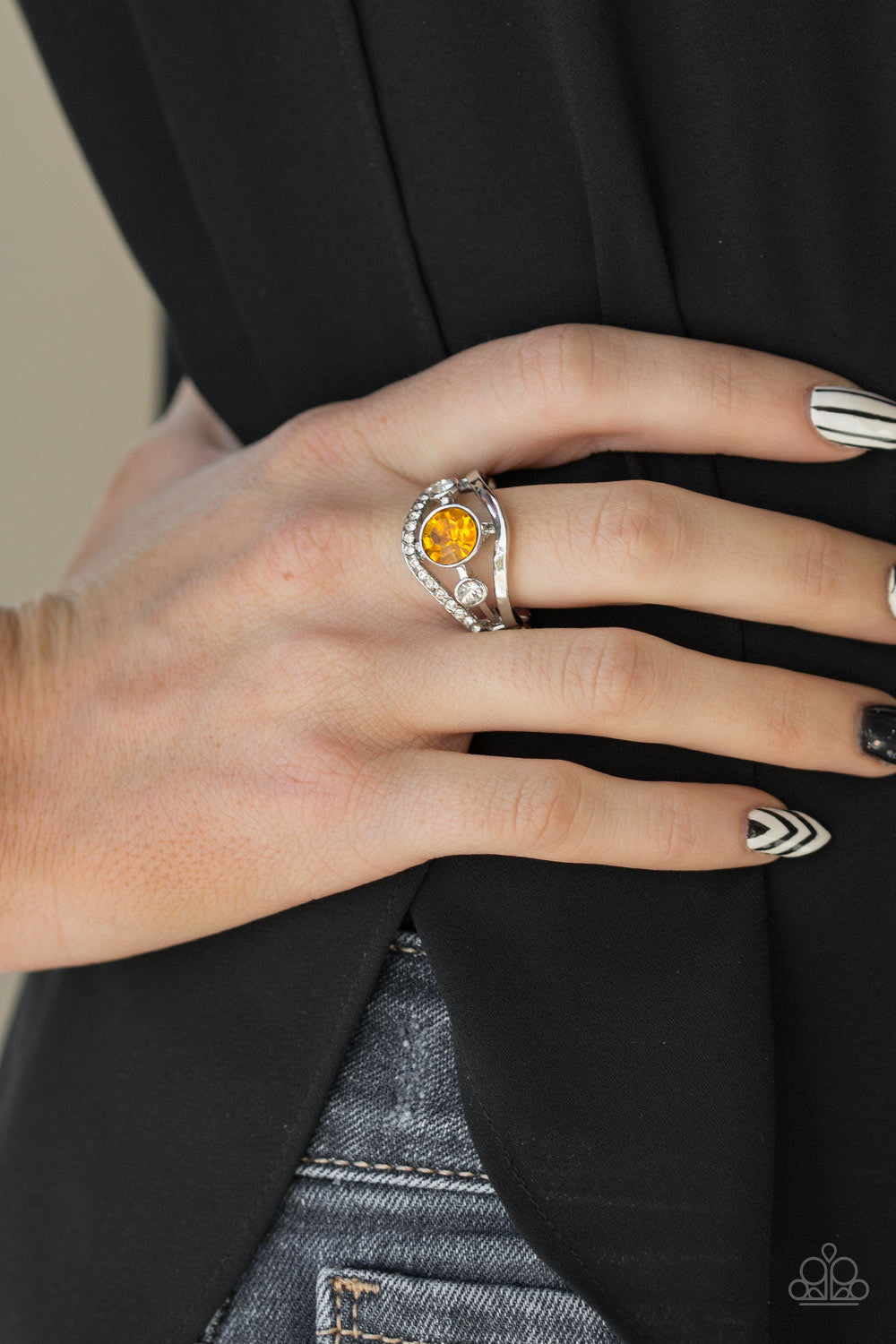 Rich With Richness - Yellow Ring - Paparazzi Accessories - All That Sparkles XOXO