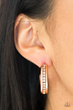 Load image into Gallery viewer, 5th Avenue Fashionista - Copper Hoop Earrings - Paparazzi Accessories - All That Sparkles XOXO