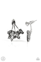 Load image into Gallery viewer, Deco Dynamite - Silver Rhinestone Jacket Earrings - Paparazzi Accessories