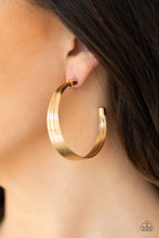 Load image into Gallery viewer, Live Wire - Gold Wire Hoops - Paparazzi Accessories - All That Sparkles XOXO