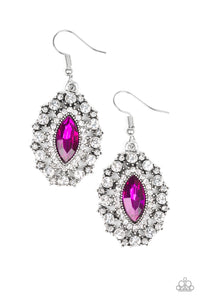 Long May She Reign - Pink Rhinestone Earrings - Paparazzi Accessories - All That Sparkles XOXO