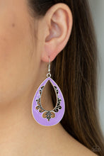Load image into Gallery viewer, Compliments To The CHIC - Purple Teardrop Earrings - Paparazzi Accessories - All That Sparkles XOXO