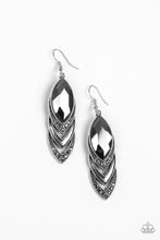 Load image into Gallery viewer, High-End Highness - Silver Earrings - Paparazzi Accessories - All That Sparkles XOXO