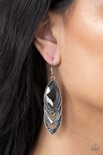Load image into Gallery viewer, High-End Highness - Silver Earrings - Paparazzi Accessories - All That Sparkles XOXO