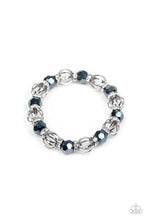 Load image into Gallery viewer, Metro Squad - Blue Stretchy Bracelet - Paparazzi Accessories - All That Sparkles XOXO