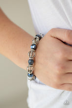 Load image into Gallery viewer, Metro Squad - Blue Stretchy Bracelet - Paparazzi Accessories - All That Sparkles XOXO